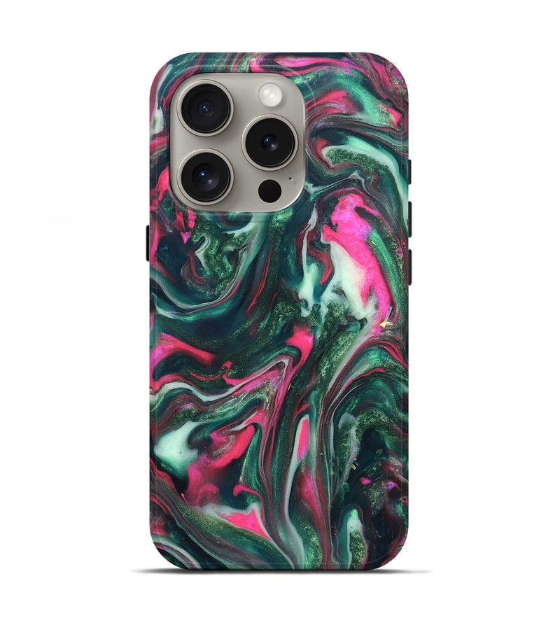 iPhone 16 Pro ResinArt Live Edge Phone Case - Siobhan (Neon, 819789)