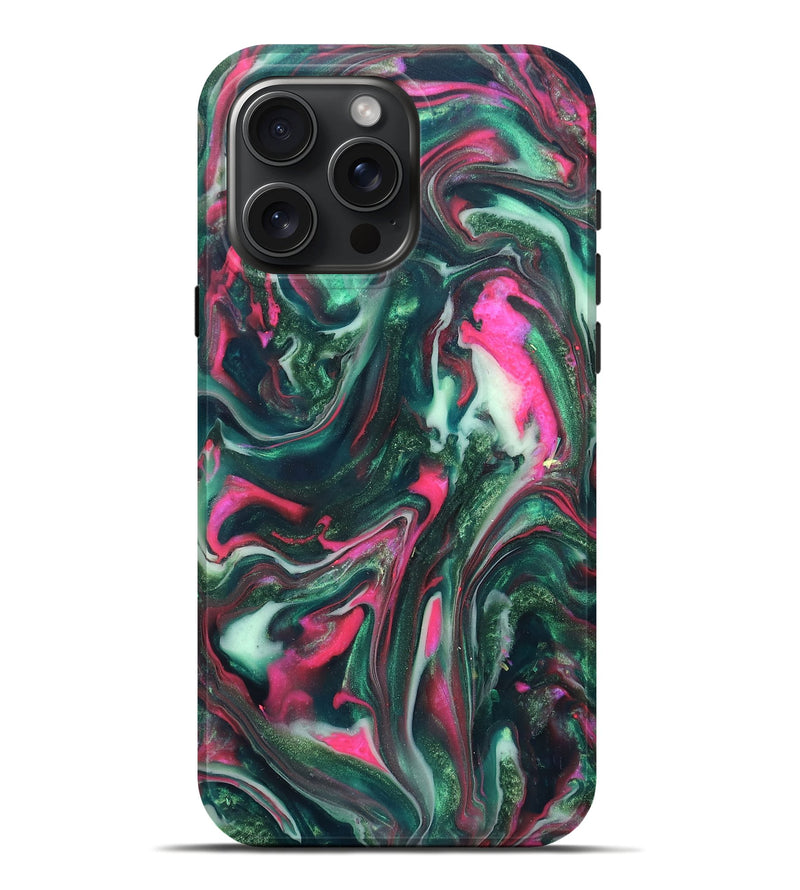 iPhone 16 Pro Max ResinArt Live Edge Phone Case - Siobhan (Neon, 819789)
