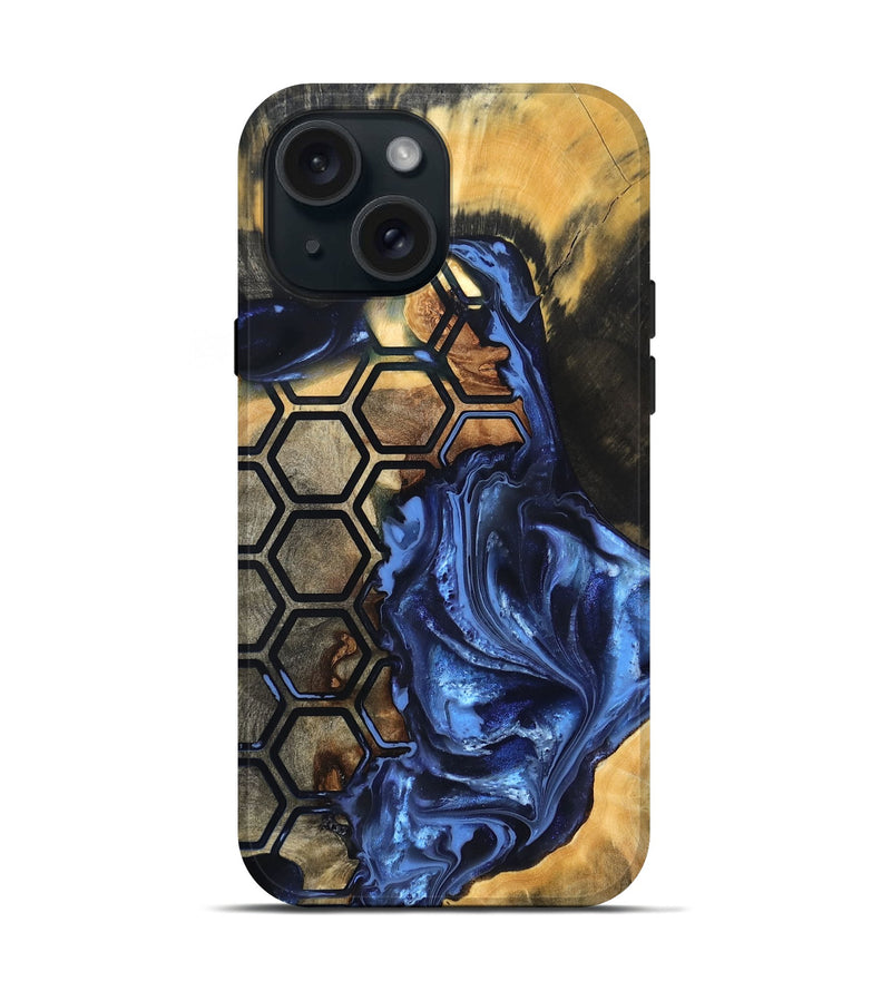 iPhone 15 Wood Live Edge Phone Case - Brittny (Pattern, 819790)