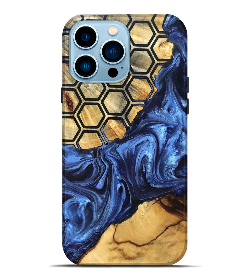 iPhone 14 Pro Max Wood Live Edge Phone Case - Izael (Pattern, 819791)