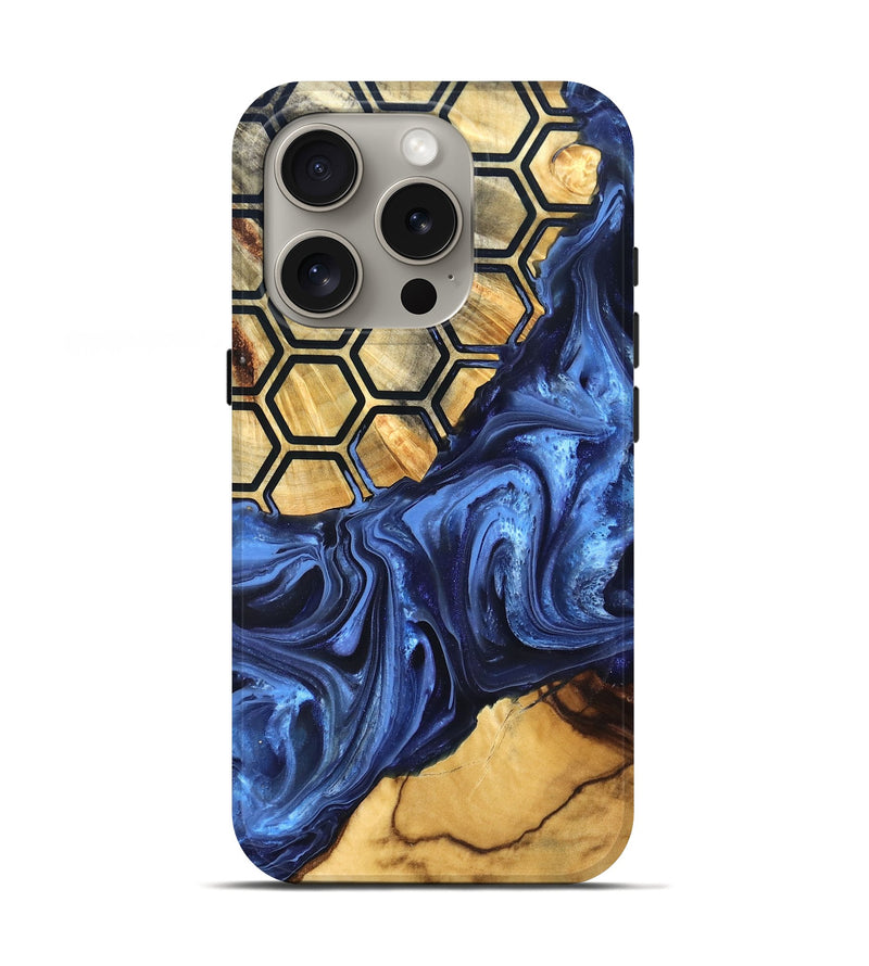 iPhone 16 Pro Wood Live Edge Phone Case - Izael (Pattern, 819791)