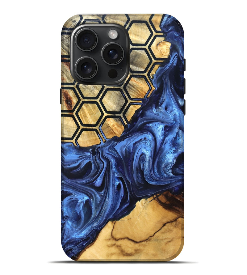 iPhone 16 Pro Max Wood Live Edge Phone Case - Izael (Pattern, 819791)