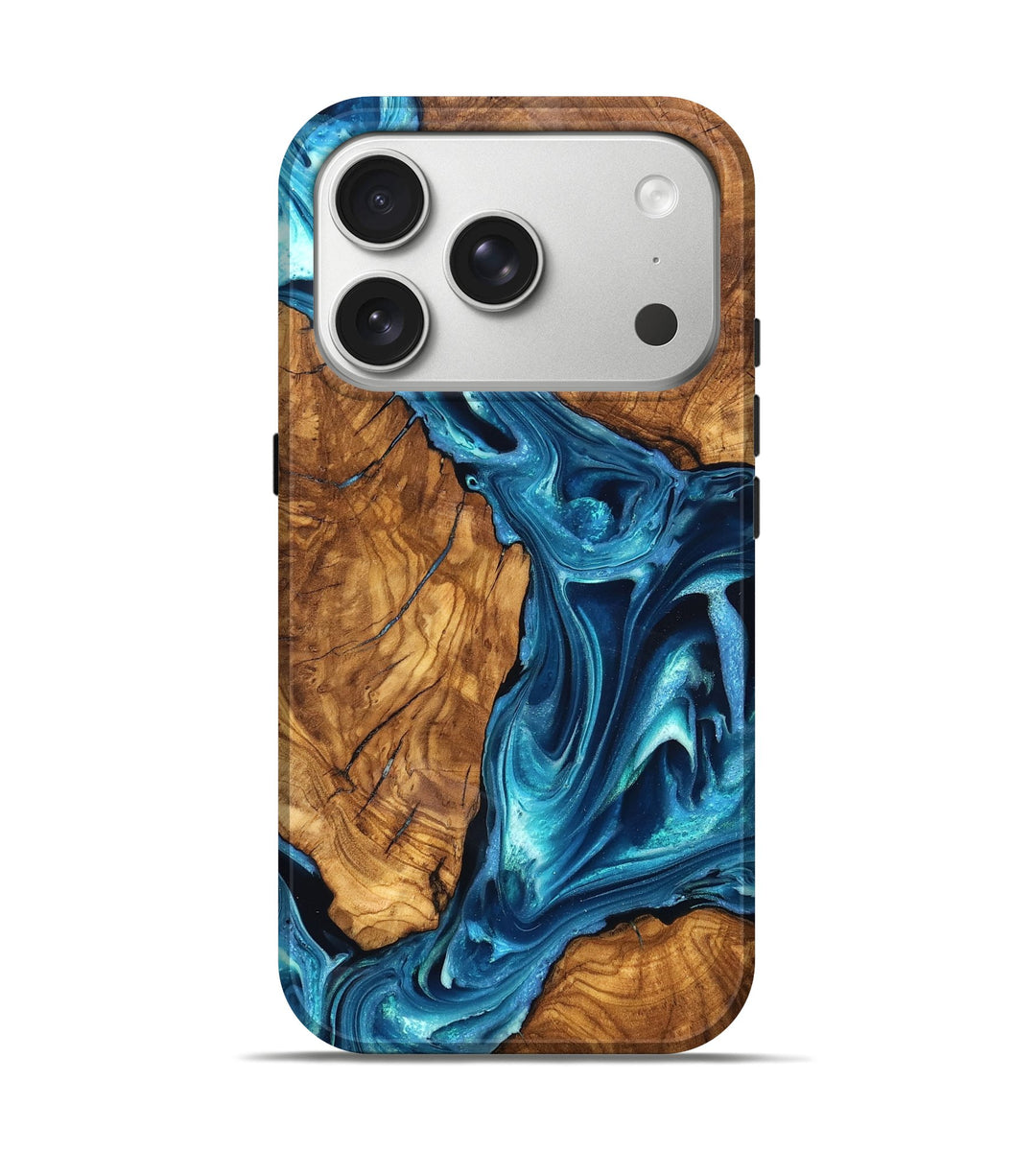 iPhone 17 Pro Wood Live Edge Phone Case - Kristy (Ancient Olive, 819796)