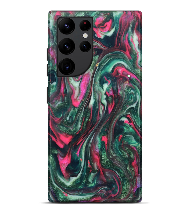 Galaxy S22 Ultra ResinArt Live Edge Phone Case - Kerrie (Green, 819797)