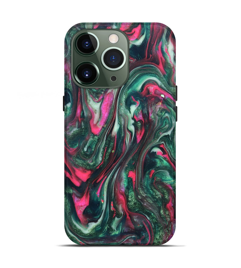 iPhone 13 Pro ResinArt Live Edge Phone Case - Kerrie (Green, 819797)