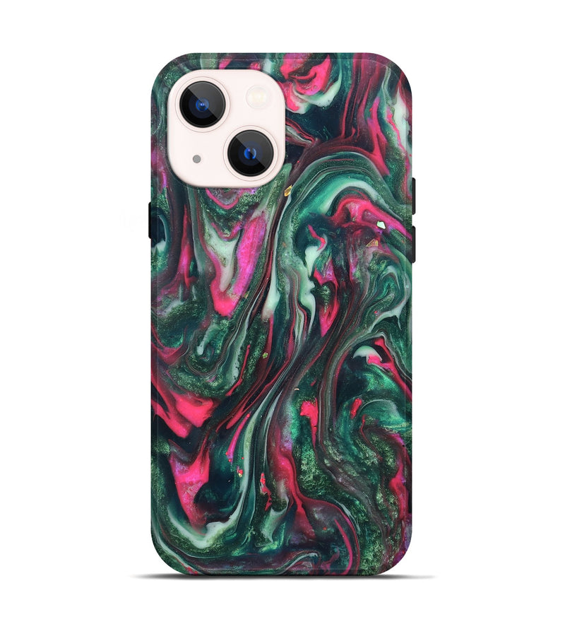 iPhone 14 ResinArt Live Edge Phone Case - Kerrie (Green, 819797)