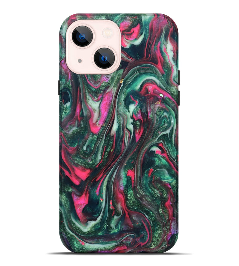 iPhone 14 Plus ResinArt Live Edge Phone Case - Kerrie (Green, 819797)
