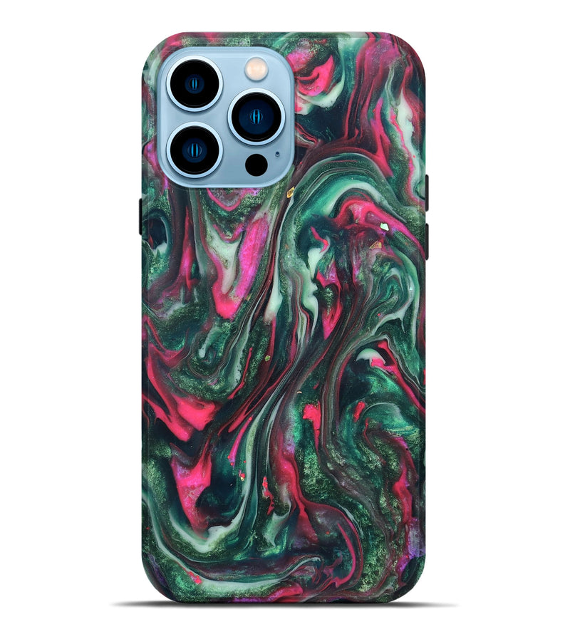 iPhone 14 Pro Max ResinArt Live Edge Phone Case - Kerrie (Green, 819797)