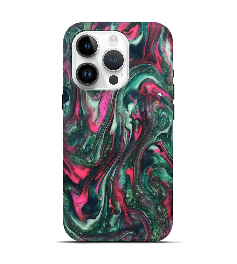 iPhone 15 Pro ResinArt Live Edge Phone Case - Kerrie (Green, 819797)