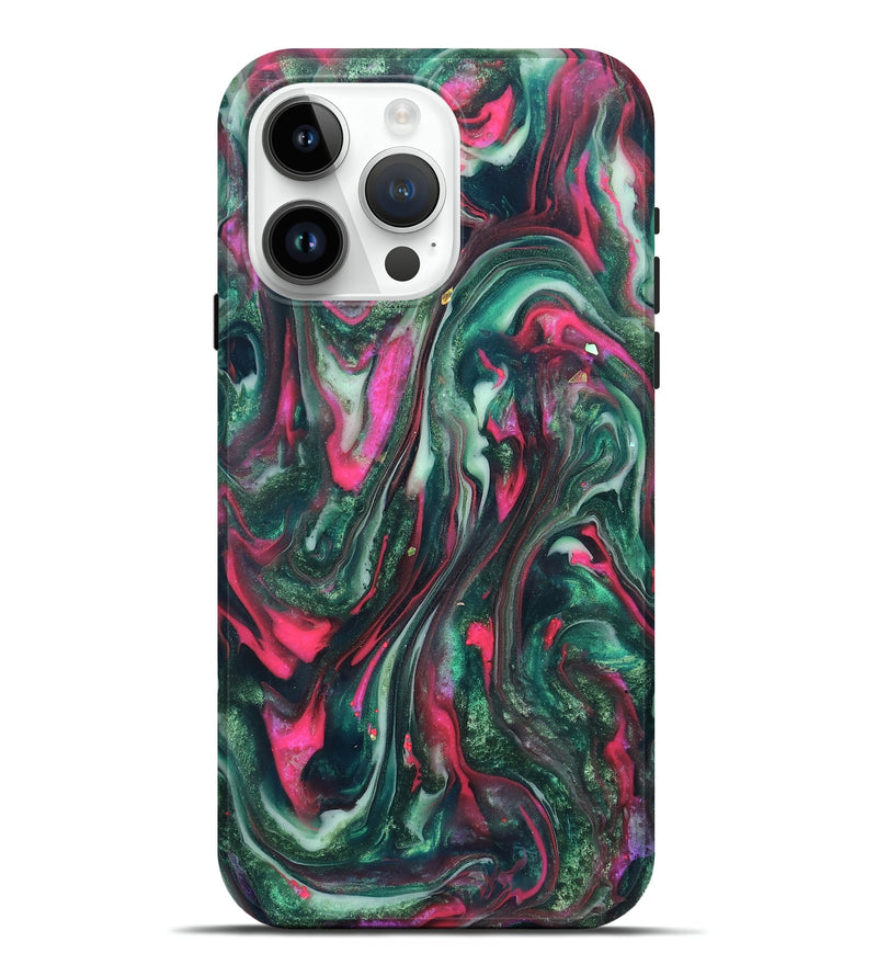 iPhone 15 Pro Max ResinArt Live Edge Phone Case - Kerrie (Green, 819797)