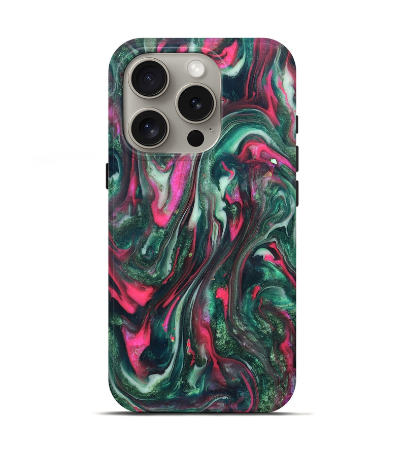 iPhone 16 Pro ResinArt Live Edge Phone Case - Kerrie (Green, 819797)