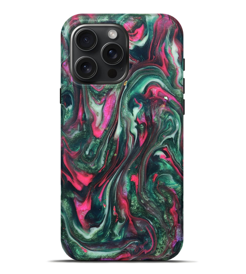 iPhone 16 Pro Max ResinArt Live Edge Phone Case - Kerrie (Green, 819797)