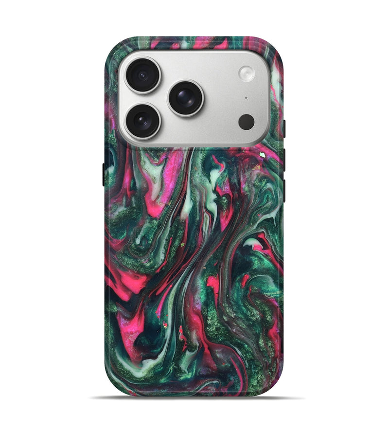 iPhone 17 Pro ResinArt Live Edge Phone Case - Kerrie (Green, 819797)
