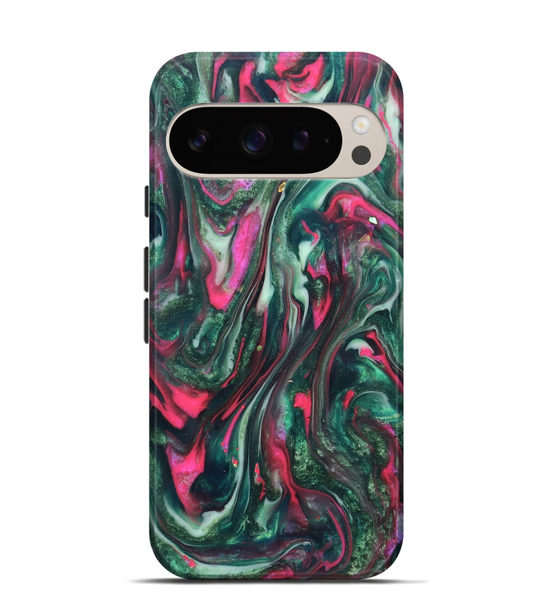Pixel 9 ResinArt Live Edge Phone Case - Kerrie (Green, 819797)