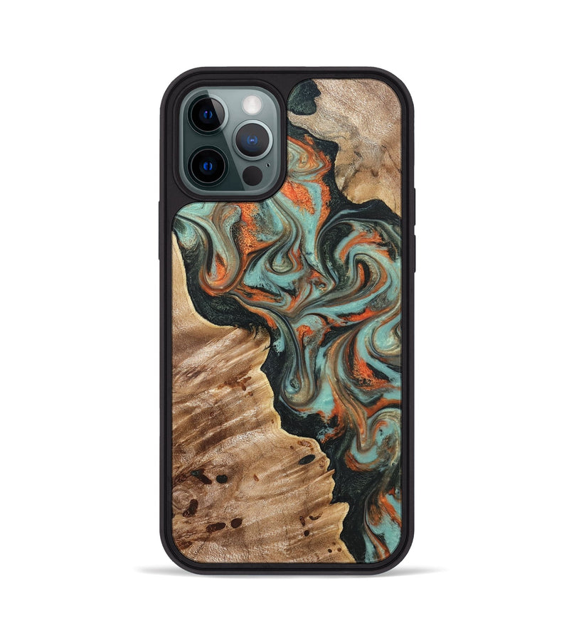iPhone 12 Pro Wood Phone Case - Docia (Green, 819798)