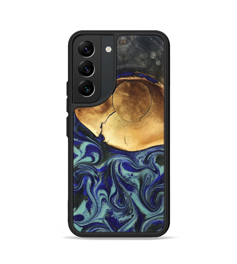 Galaxy S22 Wood Phone Case - Antonia (Blue, 819799)