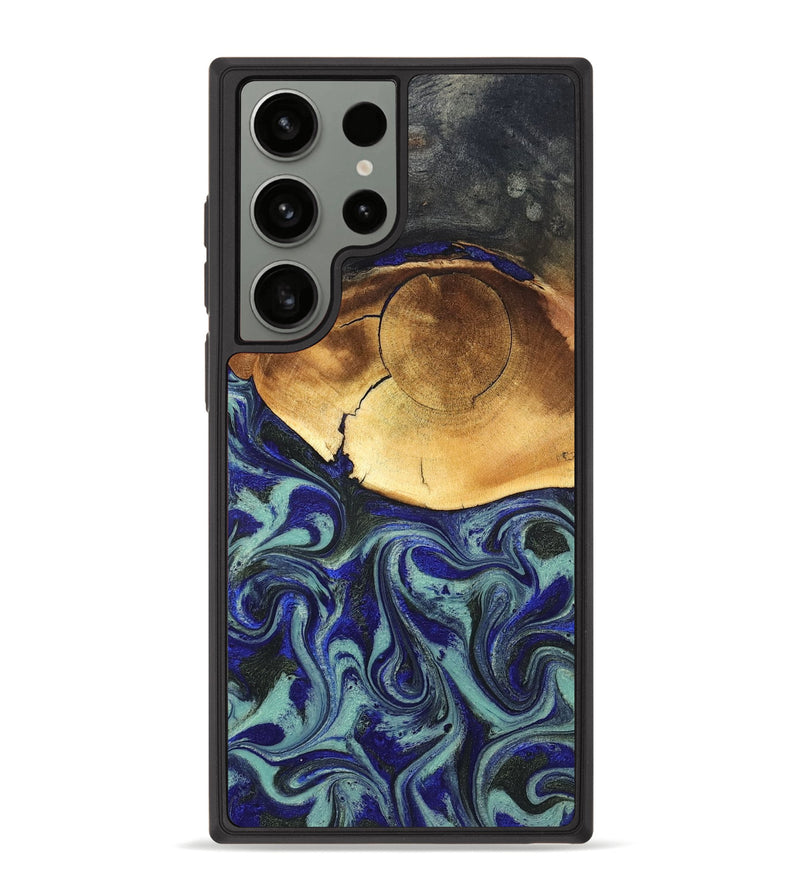 Galaxy S23 Ultra Wood Phone Case - Antonia (Blue, 819799)