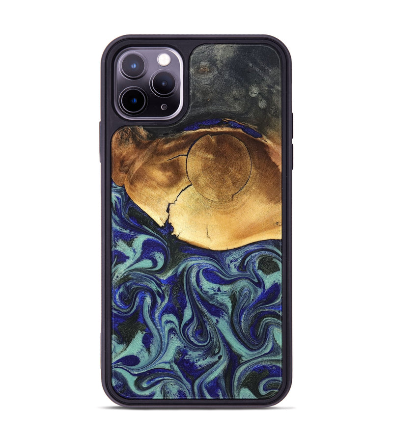 iPhone 11 Pro Max Wood Phone Case - Antonia (Blue, 819799)