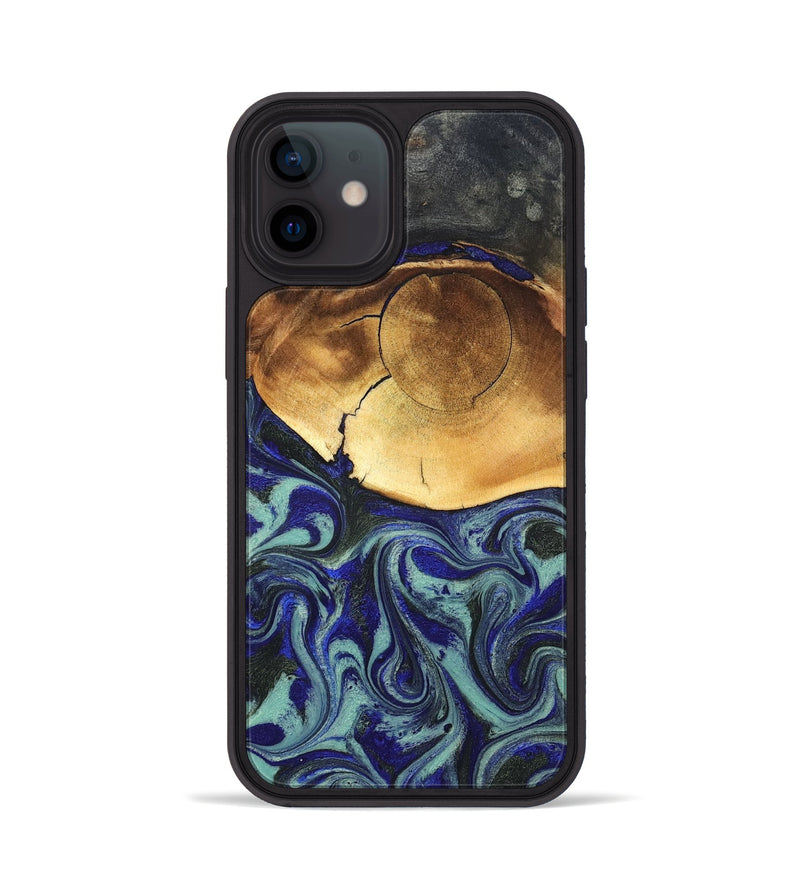 iPhone 12 Wood Phone Case - Antonia (Blue, 819799)