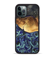 iPhone 12 Pro Max Wood Phone Case - Antonia (Blue, 819799)