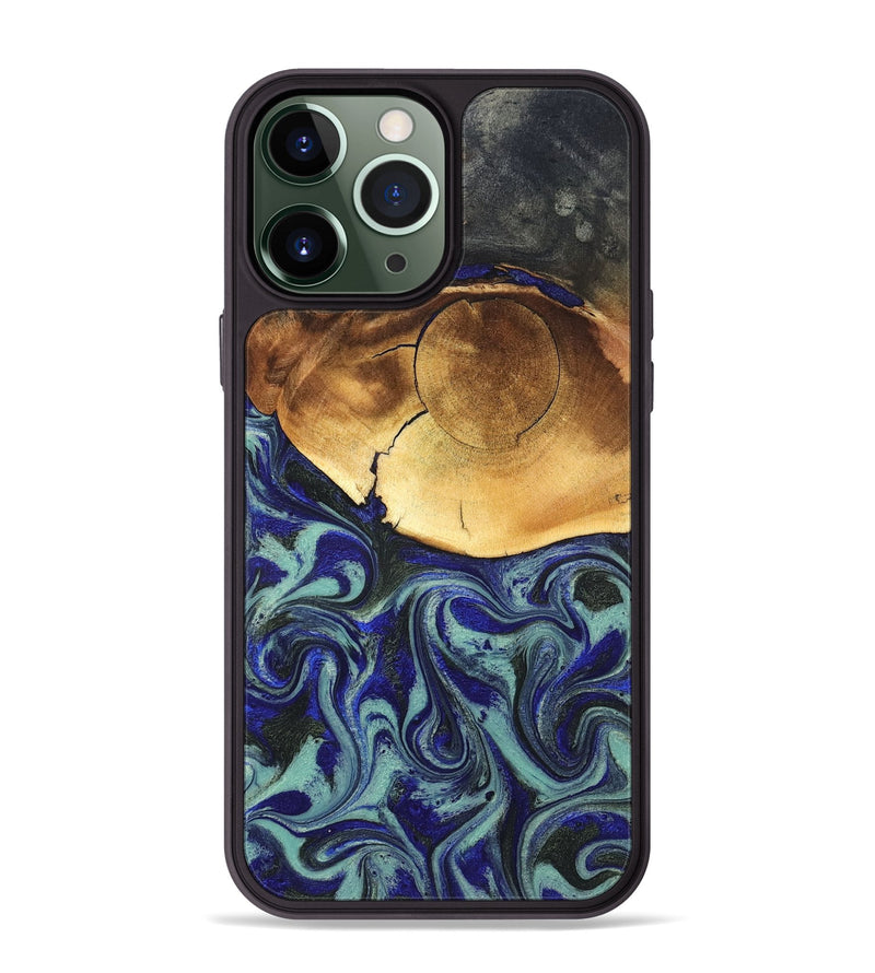 iPhone 13 Pro Max Wood Phone Case - Antonia (Blue, 819799)