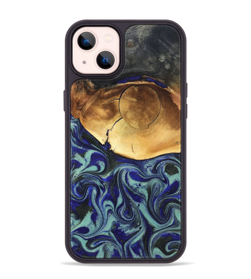 iPhone 14 Plus Wood Phone Case - Antonia (Blue, 819799)