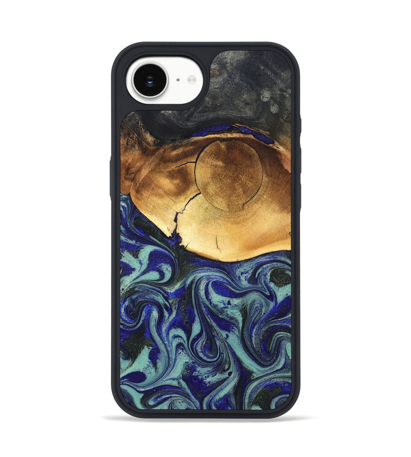iPhone 16e Wood Phone Case - Antonia (Blue, 819799)