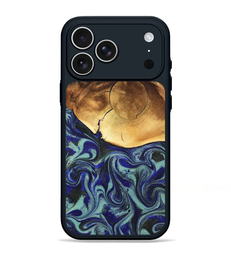 iPhone 17 Pro Max Wood Phone Case - Antonia (Blue, 819799)