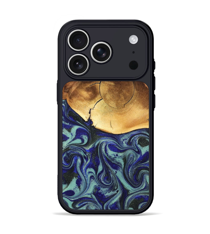 iPhone 17 Pro Wood Phone Case - Antonia (Blue, 819799)