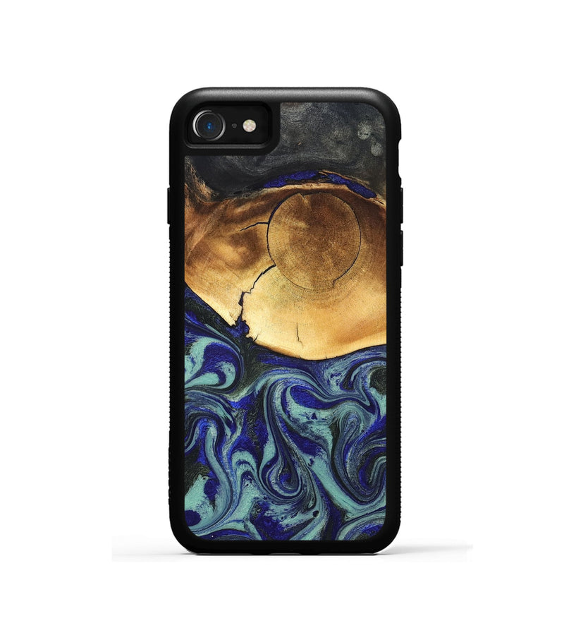 iPhone SE Wood Phone Case - Antonia (Blue, 819799)