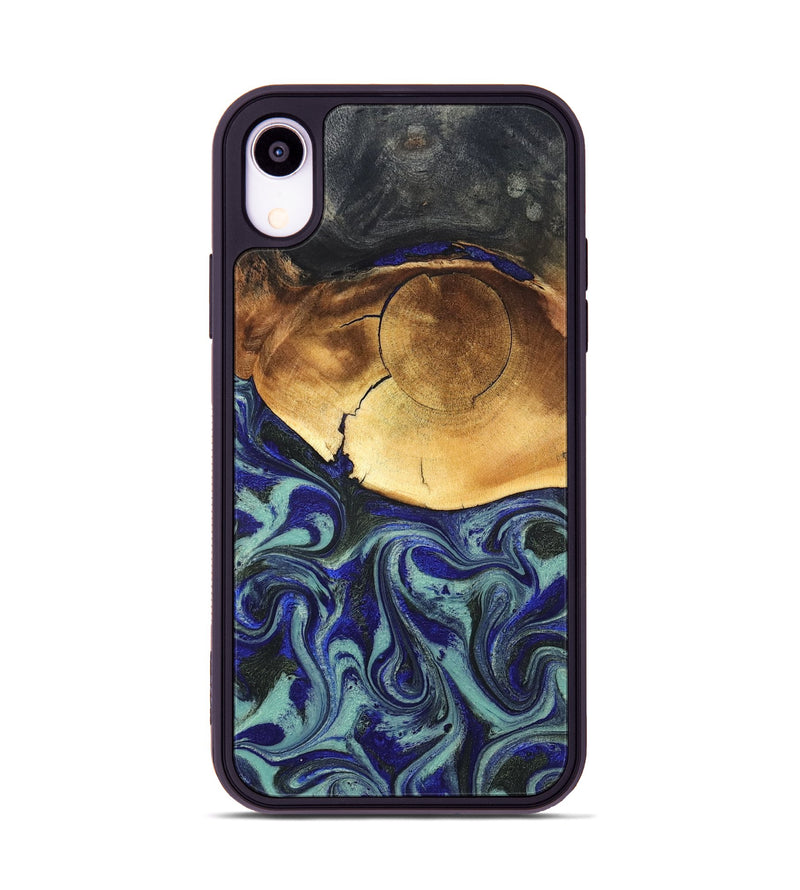 iPhone Xr Wood Phone Case - Antonia (Blue, 819799)