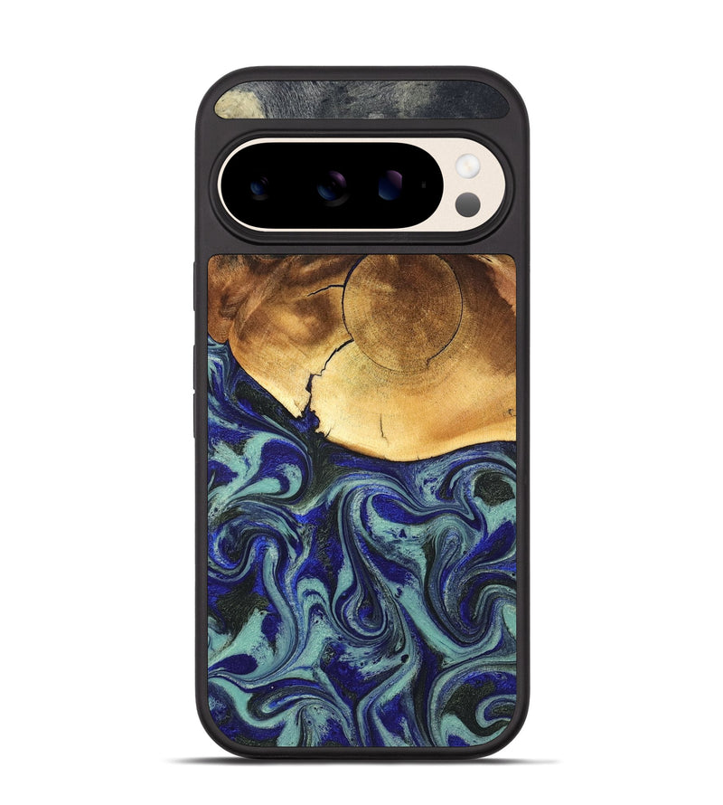 Pixel 10 Wood Phone Case - Antonia (Blue, 819799)