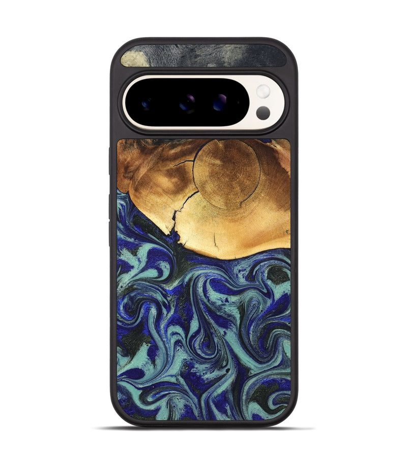 Pixel 9 Wood Phone Case - Antonia (Blue, 819799)