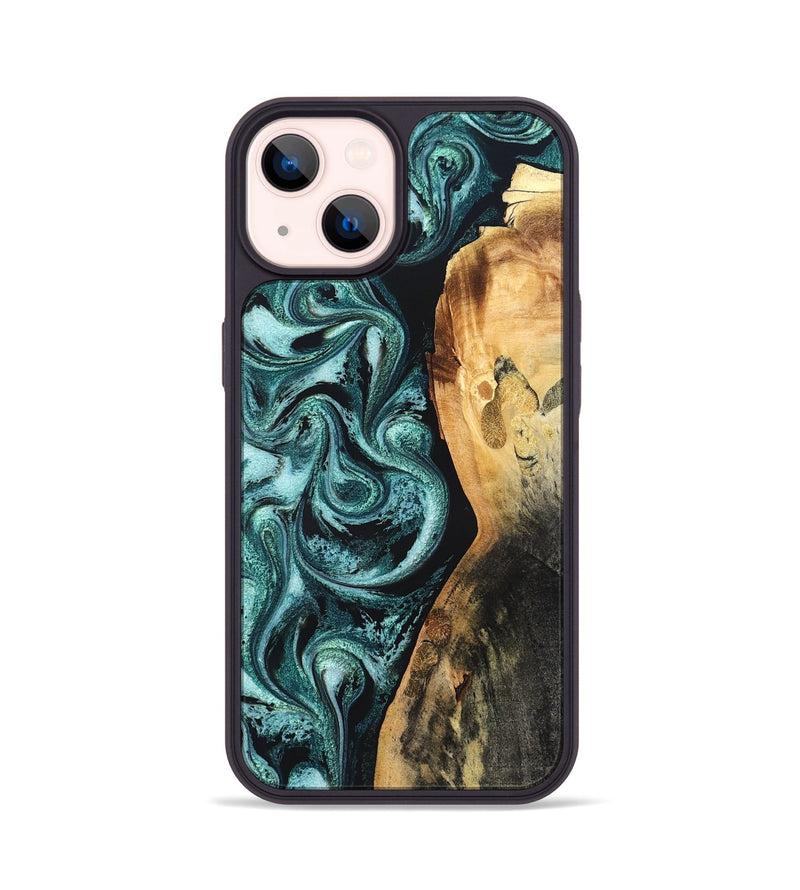 iPhone 14 Wood Phone Case - Nikia (Green, 819803)