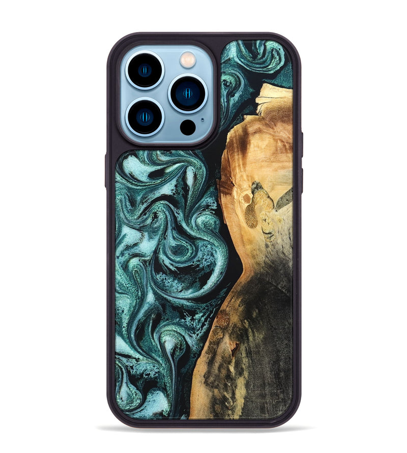 iPhone 14 Pro Max Wood Phone Case - Nikia (Green, 819803)