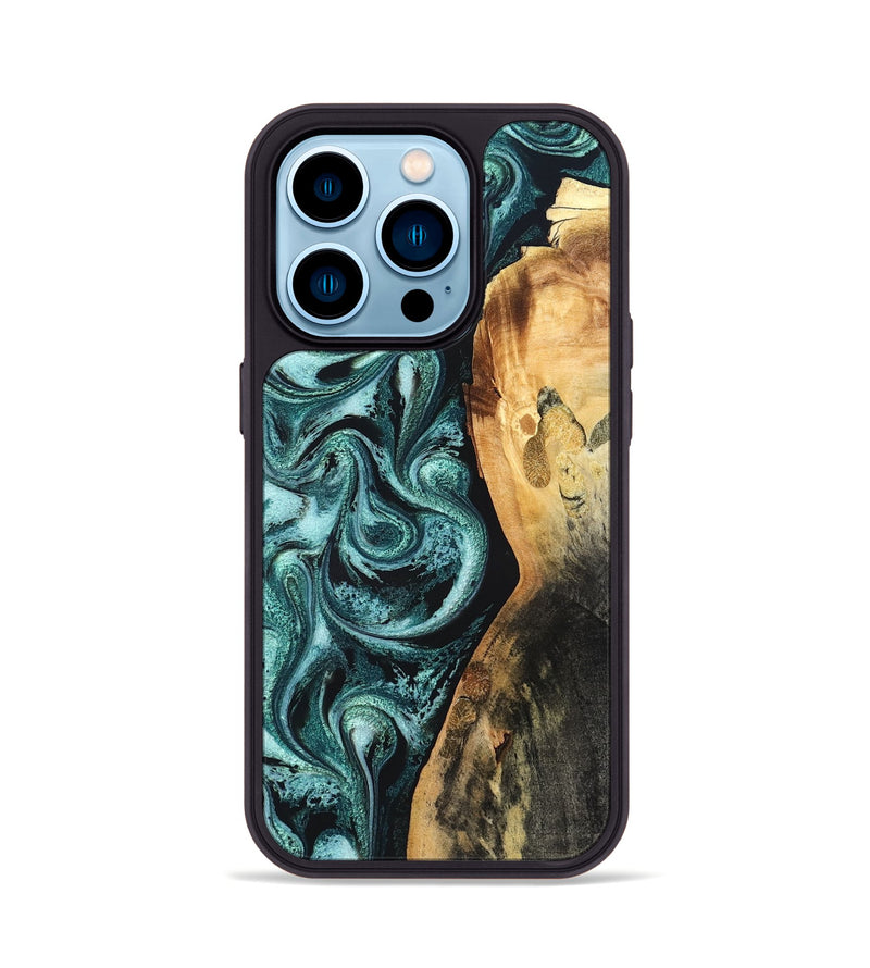 iPhone 14 Pro Wood Phone Case - Nikia (Green, 819803)