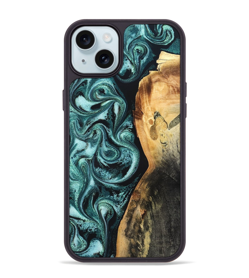 iPhone 15 Plus Wood Phone Case - Nikia (Green, 819803)