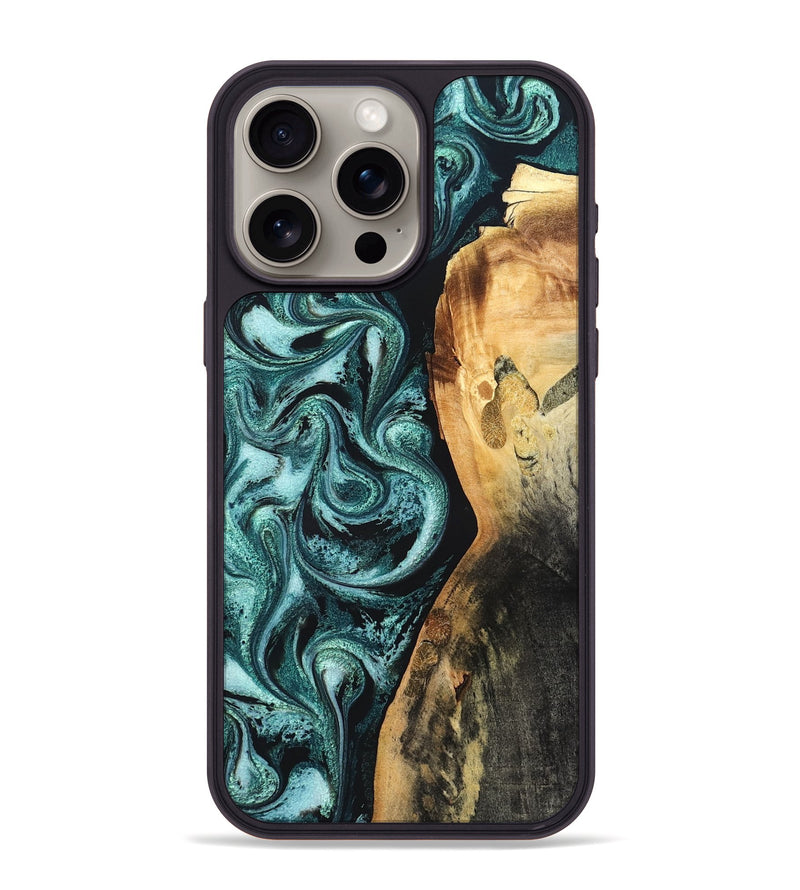 iPhone 15 Pro Max Wood Phone Case - Nikia (Green, 819803)