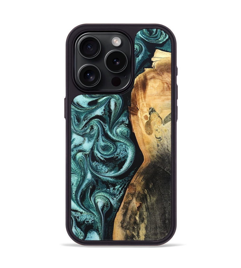 iPhone 15 Pro Wood Phone Case - Nikia (Green, 819803)