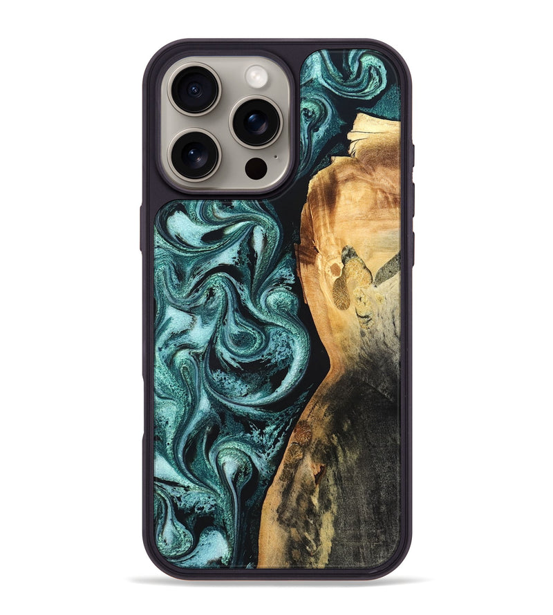 iPhone 16 Pro Max Wood Phone Case - Nikia (Green, 819803)