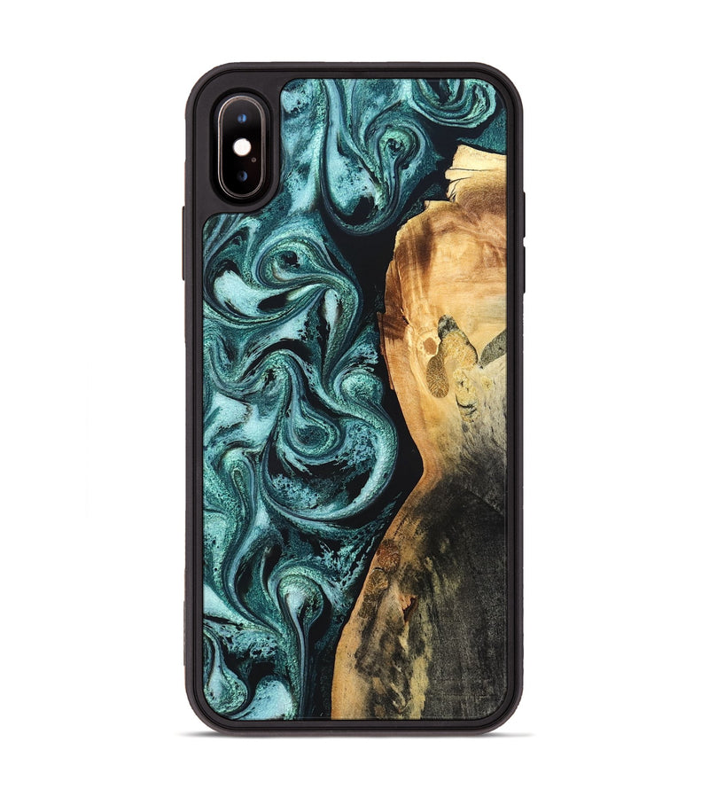 iPhone Xs Max Wood Phone Case - Nikia (Green, 819803)