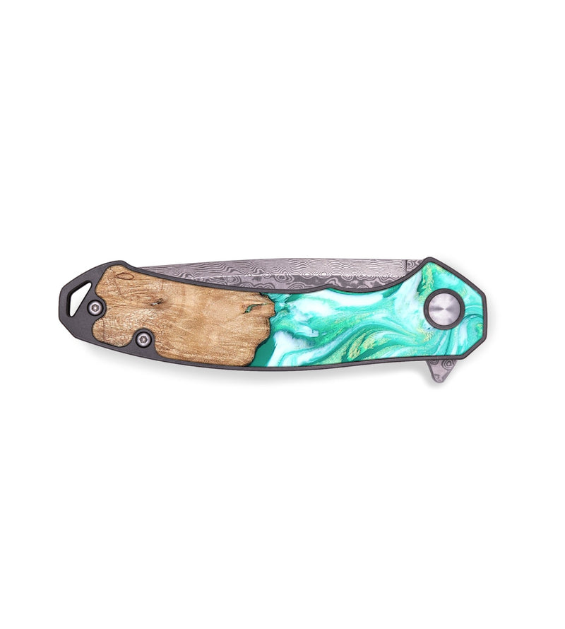 EDC Wood Pocket Knife - Francis (Green, 819804)
