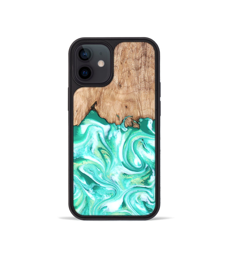 iPhone 12 mini Wood Phone Case - Francis (Green, 819804)