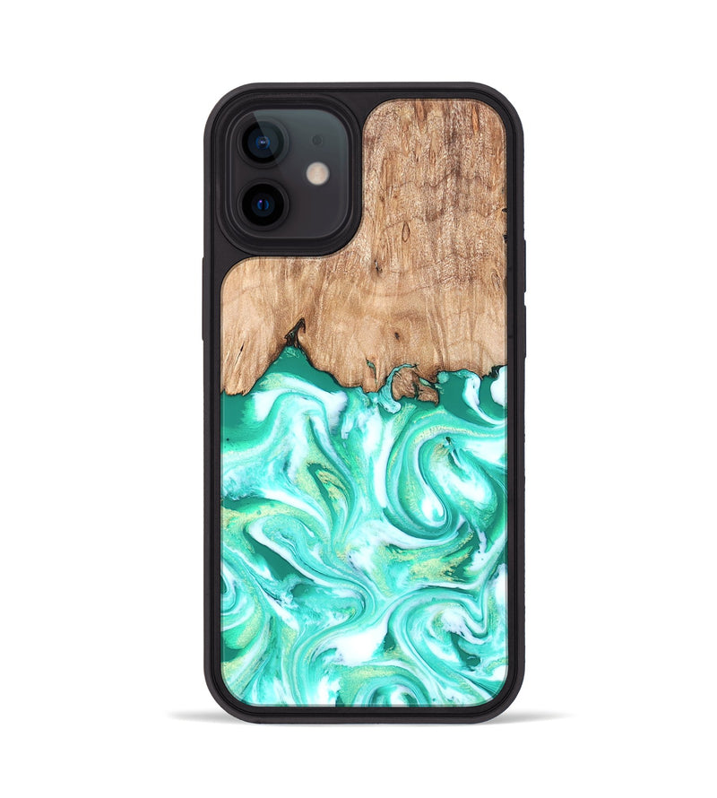 iPhone 12 Wood Phone Case - Francis (Green, 819804)