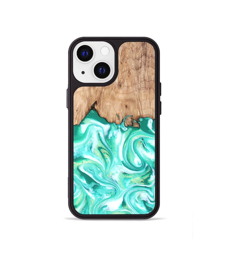iPhone 13 mini Wood Phone Case - Francis (Green, 819804)