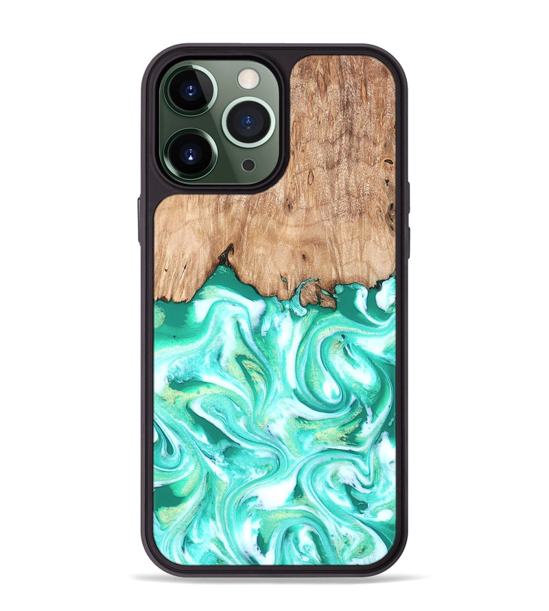 iPhone 13 Pro Max Wood Phone Case - Francis (Green, 819804)