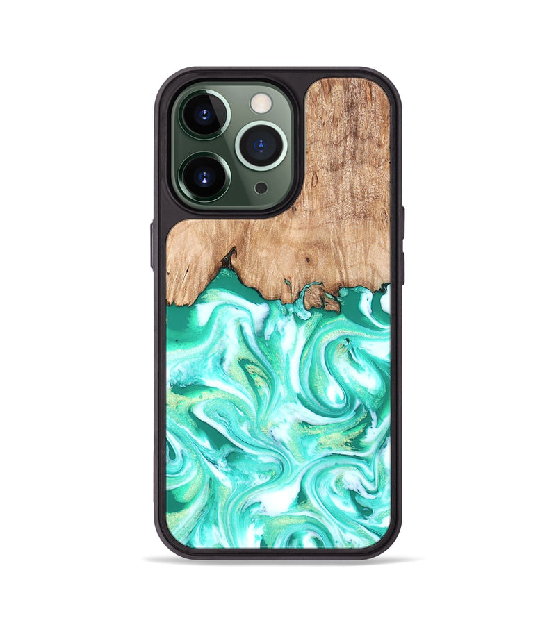 iPhone 13 Pro Wood Phone Case - Francis (Green, 819804)