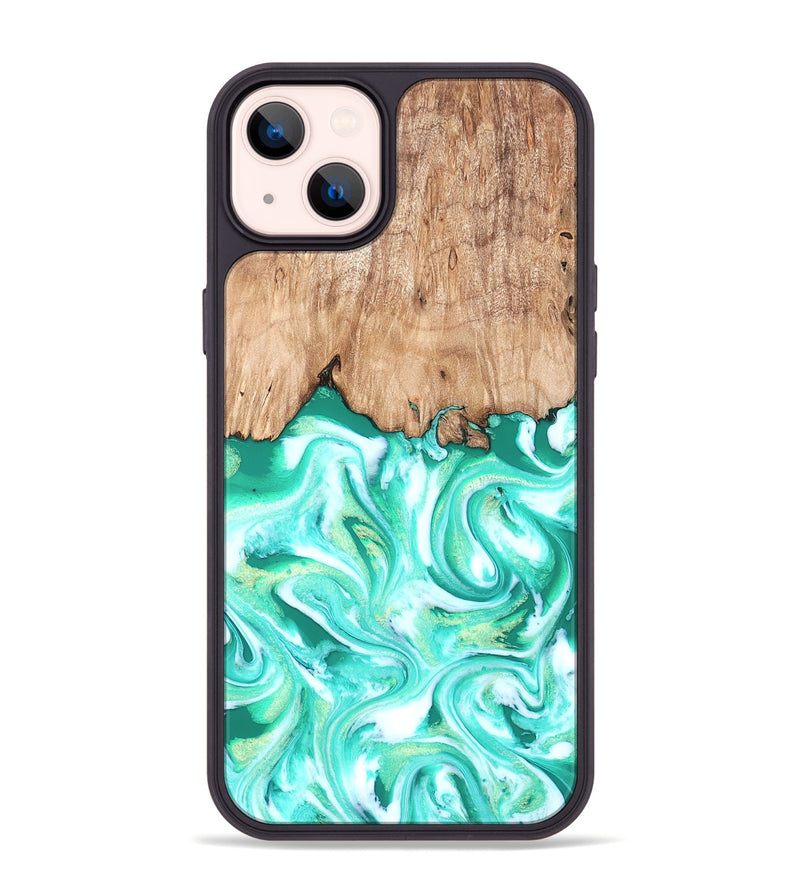 iPhone 14 Plus Wood Phone Case - Francis (Green, 819804)