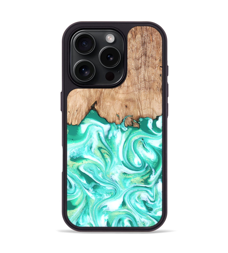 iPhone 16 Pro Wood Phone Case - Francis (Green, 819804)