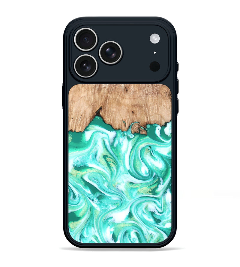 iPhone 17 Pro Max Wood Phone Case - Francis (Green, 819804)